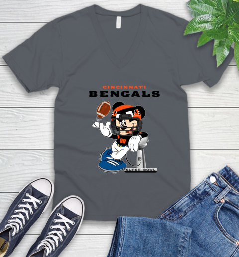 NFL Cincinnati Bengals Mickey Mouse Disney Super Bowl Football T Shirt V-Neck T-Shirt 5