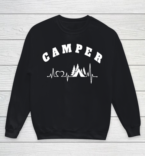 Heartbeat Camping Hobby Camper Youth Sweatshirt