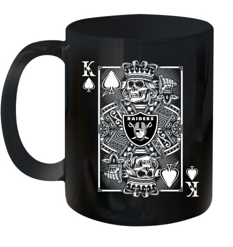 Oakland Raiders NFL Football The King Of Spades Death Cards Shirt Ceramic Mug 11oz