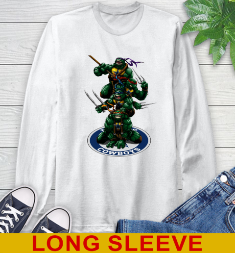 NFL Football Dallas Cowboys Teenage Mutant Ninja Turtles Shirt Long Sleeve T-Shirt
