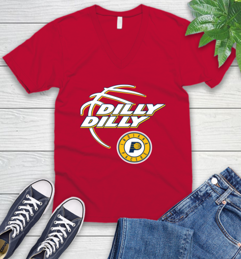 NBA Indiana Pacers Dilly Dilly Basketball Sports V-Neck T-Shirt 8