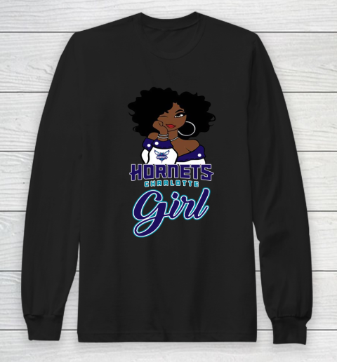 Charlotte Hornets Girl NBA Long Sleeve T-Shirt
