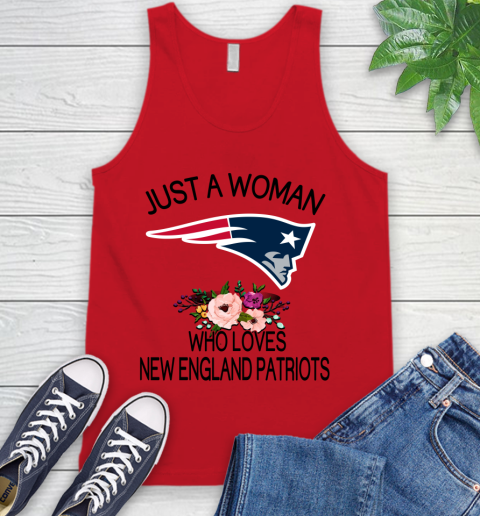 NFL Just A Woman Who Loves New England Patriots Football Sports Tank Top 4