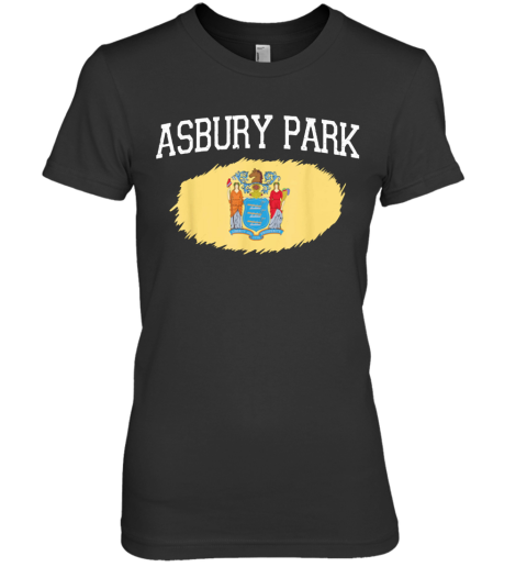 ASBURY PARK NJ NEW JERSEY Flag Vintage USA Sports Premium Women's T-Shirt