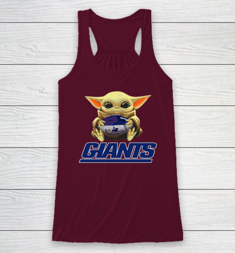 NFL Football New York Giants Baby Yoda Star Wars Racerback Tank 3