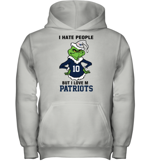 I Hate People But I Love My New England Patriots New England Patriots NFL Teams Youth Hoodie