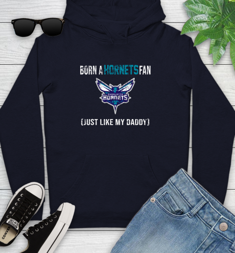 NBA Charlotte Hornets Loyal Fan Just Like My Daddy Basketball Shirt Youth Hoodie 3