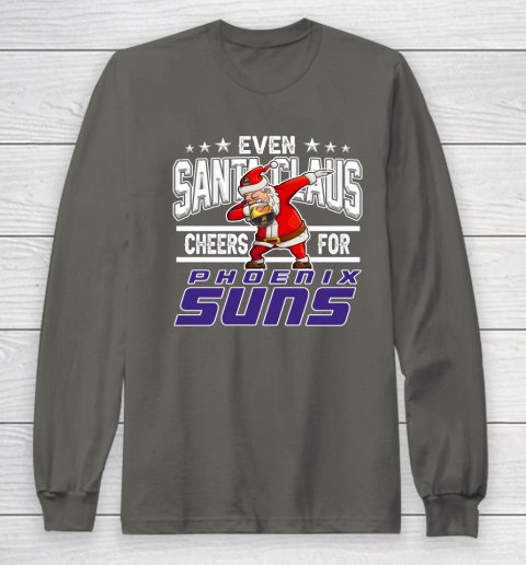 Phoenix Suns Even Santa Claus Cheers For Christmas NBA Long Sleeve T-Shirt 5