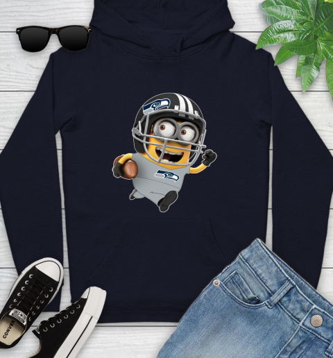 NFL Seattle Seahawks Minions Disney Football Sports Youth Hoodie 4