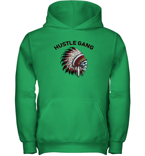 Hustle Gang meds hustle gang youth hoodie 43 front irish green
