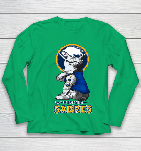 NHL My Cat Loves Buffalo Sabres Hockey Youth Long Sleeve 4