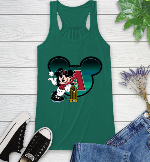 MLB Arizona Diamondbacks The Commissioner's Trophy Mickey Mouse Disney Racerback Tank 7