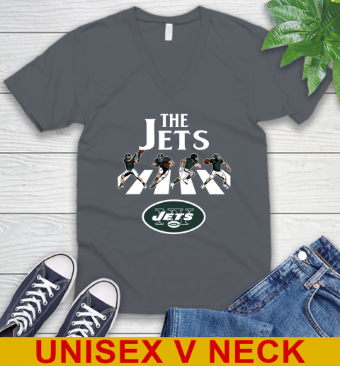 NFL Football New York Jets The Beatles Rock Band Shirt V-Neck T-Shirt 4