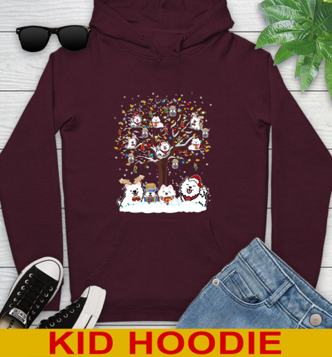 Samoyed dog pet lover light christmas tree shirt 134