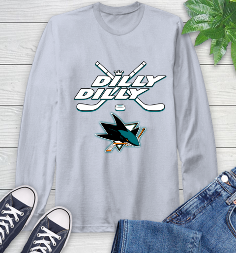 NHL San Jose Sharks Dilly Dilly Hockey Sports Long Sleeve T-Shirt 6