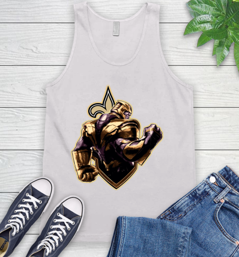 NFL Thanos Avengers Endgame Football Sports New Orleans Saints Tank Top
