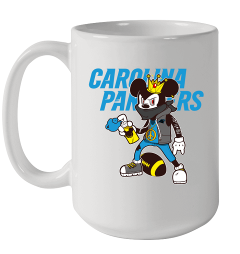 Carolina Panthers NFL Football Mickey Peace Sign Sports Ceramic Mug 15oz