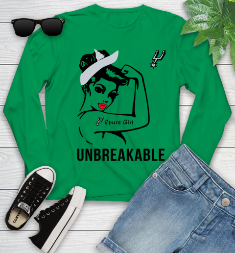 NBA San Antonio Spurs Girl Unbreakable Basketball Sports Youth Long Sleeve 4