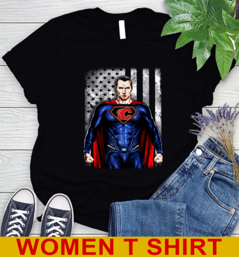 NHL Hockey Calgary Flames Superman DC Shirt Women's T-Shirt
