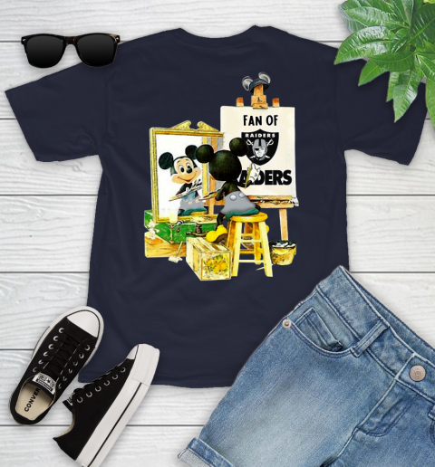 NFL Football Oakland Raiders Mickey Drawing Shirt 95