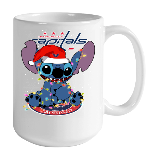 Washington Capitals NHL Hockey noel stitch Christmas Color Changing Mug 15oz 2