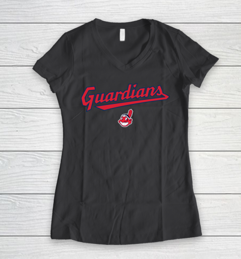 Cleveland Guardians T Shirt Cleveland Indians Women's V-Neck T
