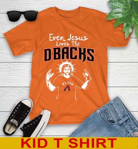 Arizona Diamondbacks MLB Baseball Even Jesus Loves The Dbacks Shirt Youth T-Shirt 8