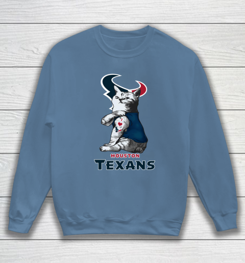 NFL Football My Cat Loves Houston Texans Sweatshirt 6
