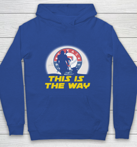 Texas Rangers MLB Baseball Star Wars Yoda And Mandalorian This Is The Way Youth Hoodie 6