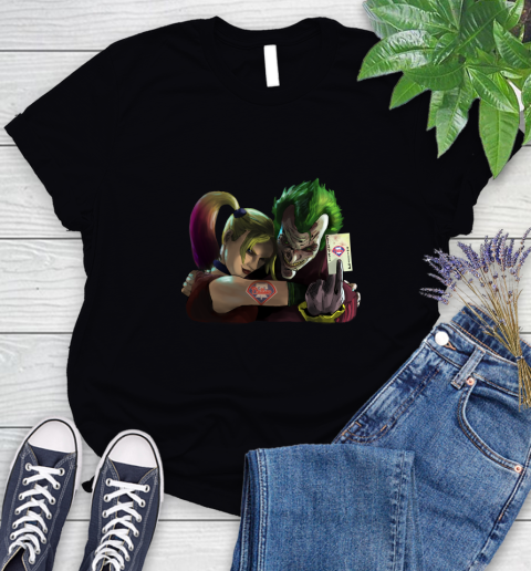 Philadelphia Phillies MLB Baseball Joker Harley Quinn Suicide Squad Women's T-Shirt 3 Philadelphia Phillies MLB Baseball Joker Harley Quinn Suicide Squad Women's T-Shirt - Image 3