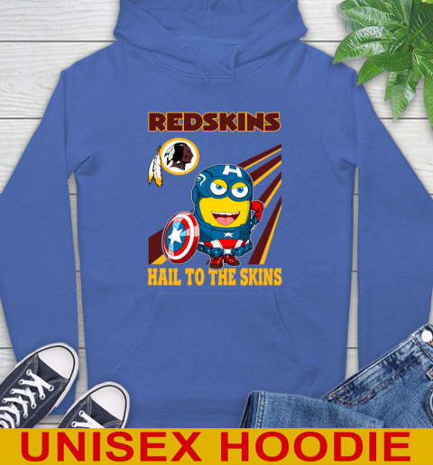 NFL Football Washington Redskins Captain America Marvel Avengers Minion Hail To The Skín Shirt Hoodie 9