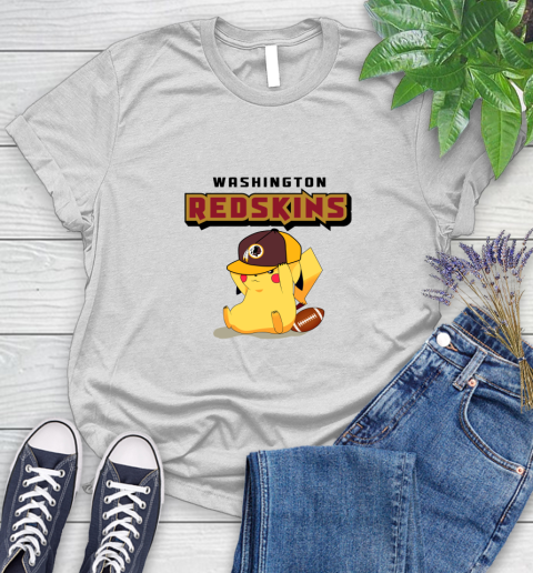 NFL Pikachu Football Washington Redskins Women's T-Shirt