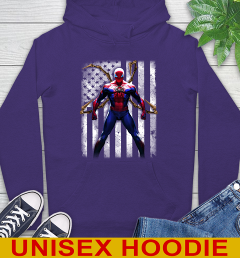 MLB Baseball Cincinnati Reds Spider Man Avengers Marvel American Flag Shirt Hoodie 5