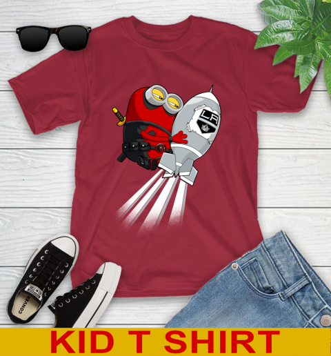 NHL Hockey Los Angeles Kings Deadpool Minion Marvel Shirt Youth T-Shirt 12