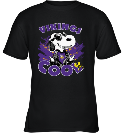 Minnesota Vikings Snoopy Joe Cool We're Awesome Youth T-Shirt
