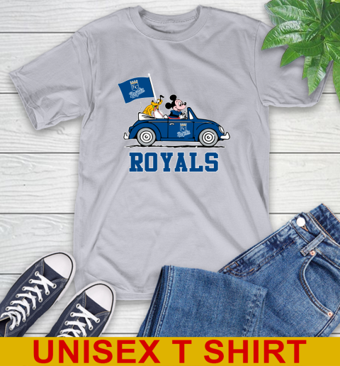 MLB Baseball Kansas City Royals Pluto Mickey Driving Disney Shirt T-Shirt 6