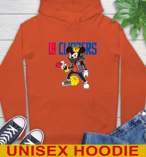LA Clippers NBA Basketball Mickey Peace Sign Sports Hoodie - Image 6