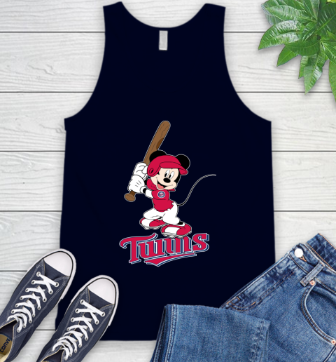 MLB Baseball Minnesota Twins Cheerful Mickey Mouse Shirt Tank Top 3