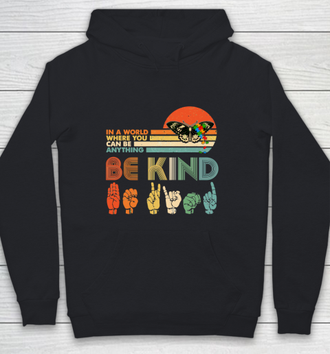 In A World Where You Can Be Anything autism Butterfly Autism Awareness Youth Hoodie