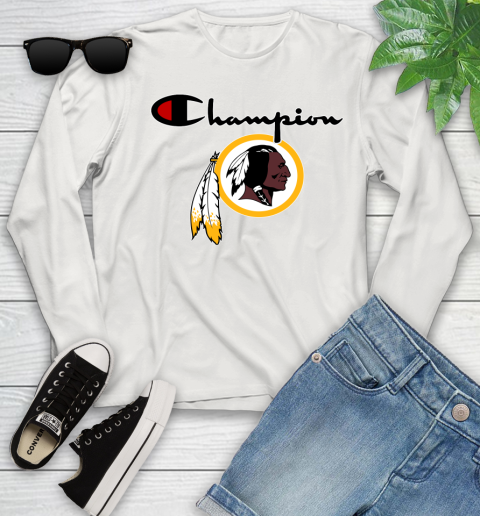 NFL Football Washington Redskins Champion Shirt Youth Long Sleeve 10
