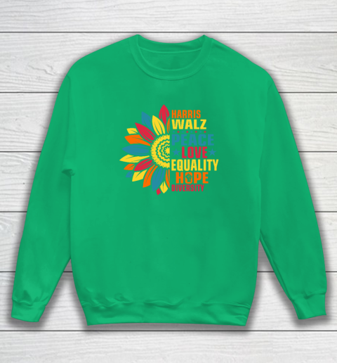 Equality Hope Diversity Kamala Harris Waltz Peace Love Sweatshirt 4