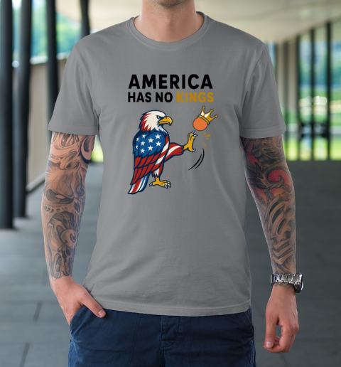 America Has No Kings Eagle Kick Orange Anti Trump T-Shirt 3