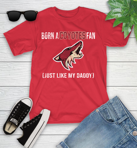 NHL Arizona Coyotes Hockey Loyal Fan Just Like My Daddy Shirt Youth T-Shirt 11