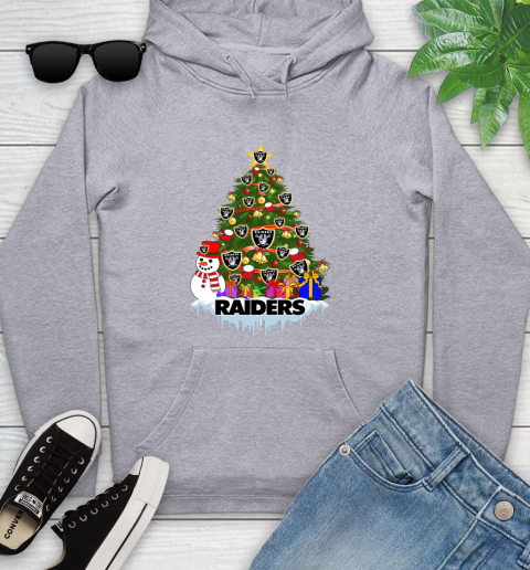 Oakland Raiders Merry Christmas NFL Football Sports Youth Hoodie 6