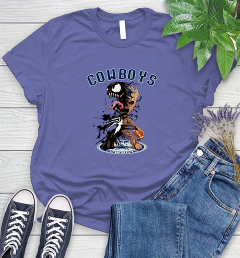 NFL Dallas Cowboys Football Venom Groot Guardians Of The Galaxy Women's T-Shirt 11