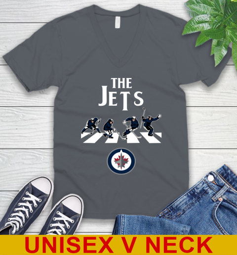 NHL Hockey Winnipeg Jets The Beatles Rock Band Shirt V-Neck T-Shirt 4