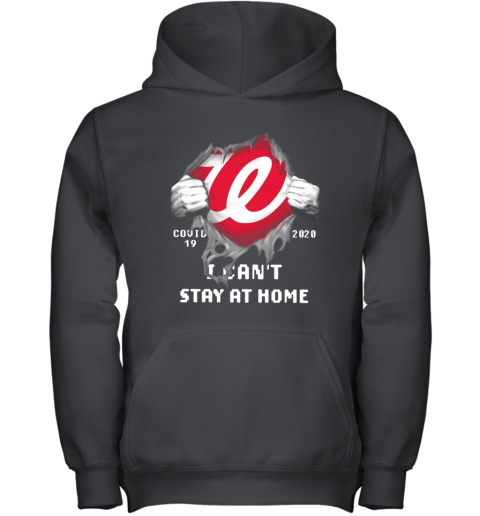 Washington Nationals Inside Me Covid 19 2020 I Can'T Stay At Home Youth Hoodie
