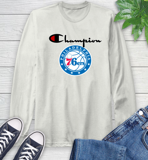 NBA Basketball Philadelphia 76ers Champion Shirt Long Sleeve T-Shirt 11
