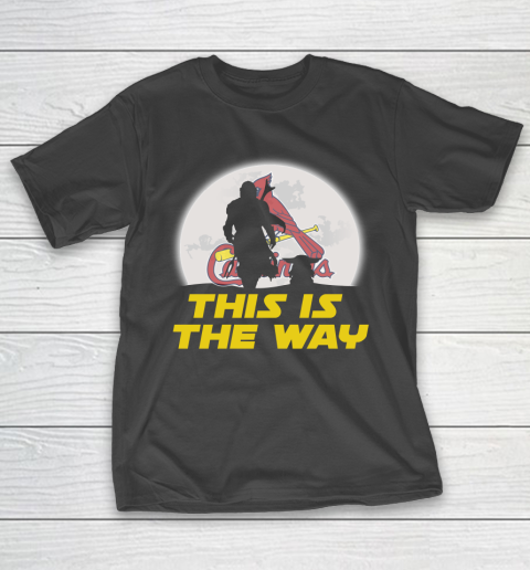 St.Louis Cardinals MLB Baseball Star Wars Yoda And Mandalorian This Is The Way T-Shirt