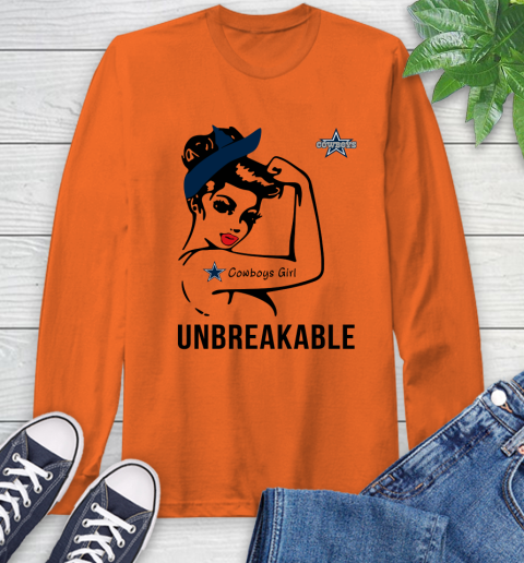 NFL Dallas Cowboys Girl Unbreakable Football Sports Long Sleeve T-Shirt 3